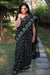 Rajam Madurai Black Pure Cotton Sungudi Saree - Seven Sarees - Saree - Seven Sarees