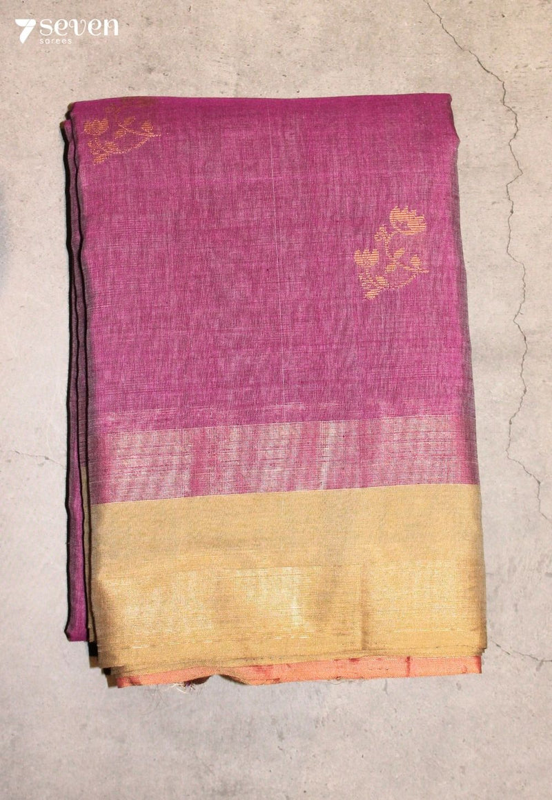 Rithmika Signature Seven Handloom Pink Bangalore Pure Cotton Saree