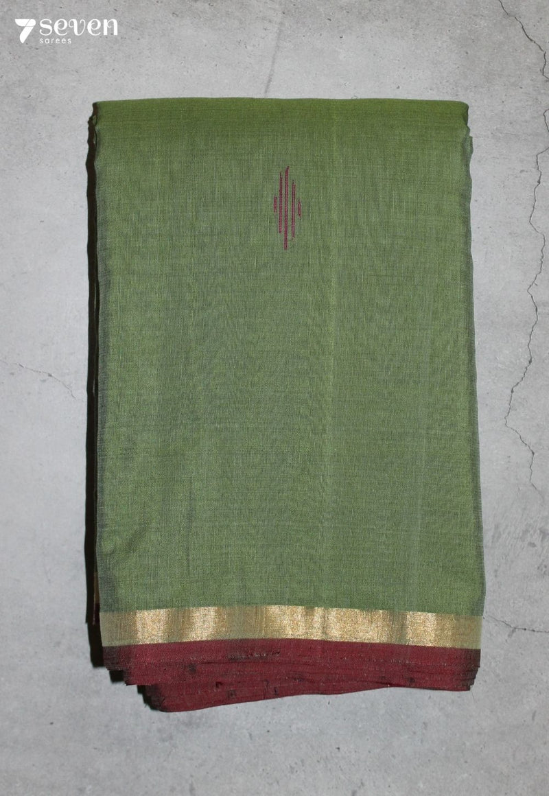 Saanira Signature Seven Handloom Blue Bangalore Pure Cotton Saree