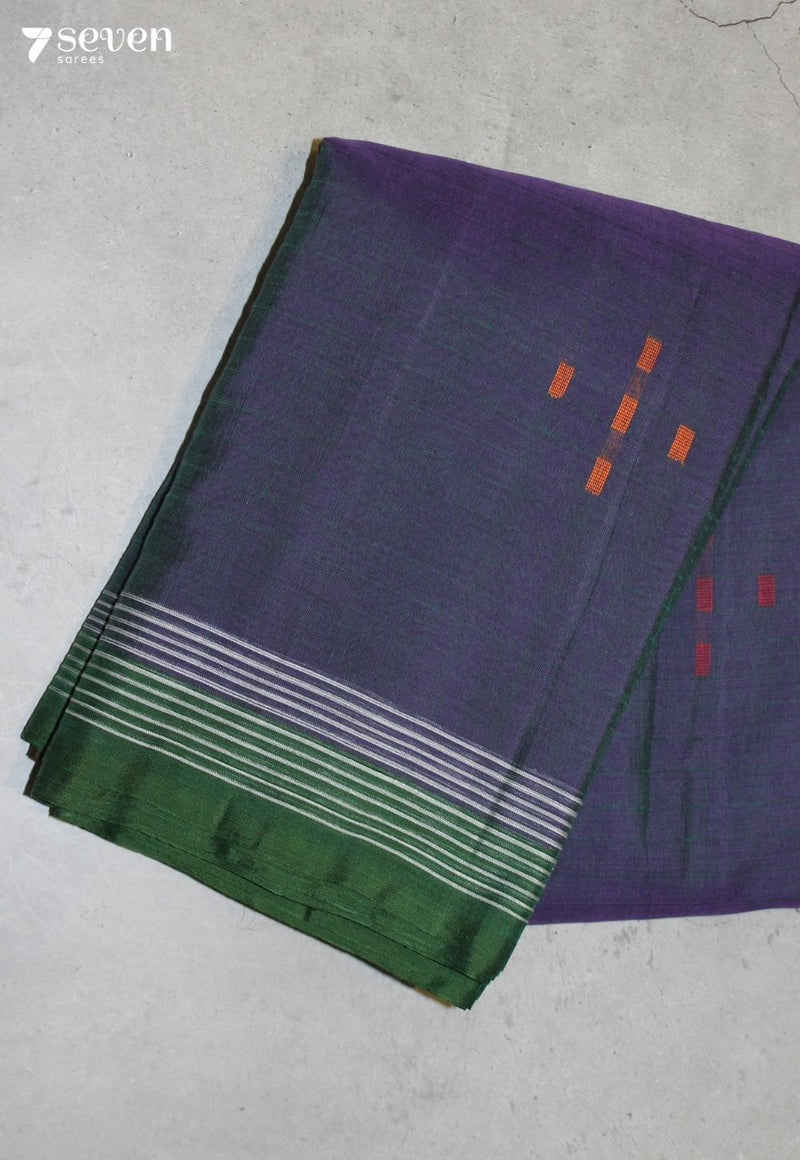 Padmiraa Signature Seven Handloom Purple Bangalore Pure Cotton Saree