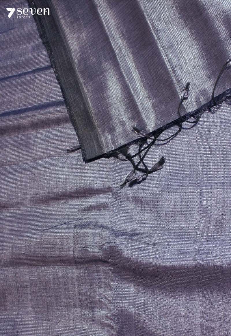 Bhoorami Mangalagiri Handloom Blue Vegan Silk Saree