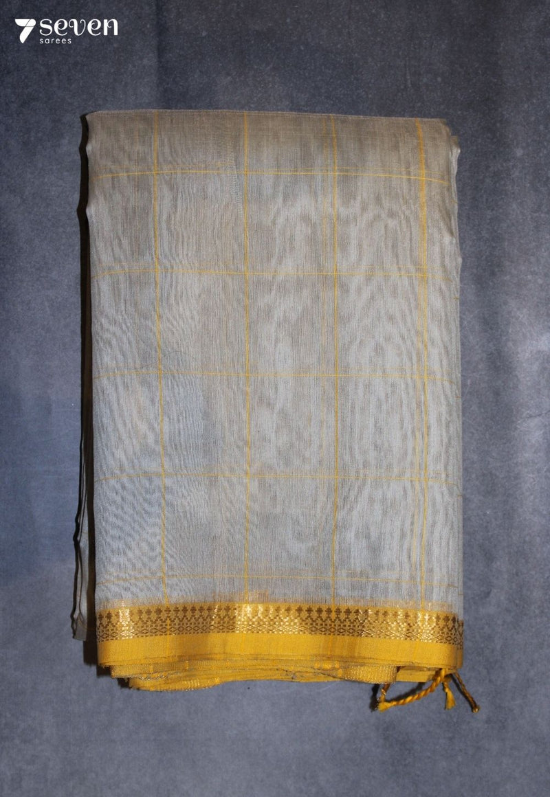 Bhanaya Maheshwari Handloom Blue Silk Cotton Saree