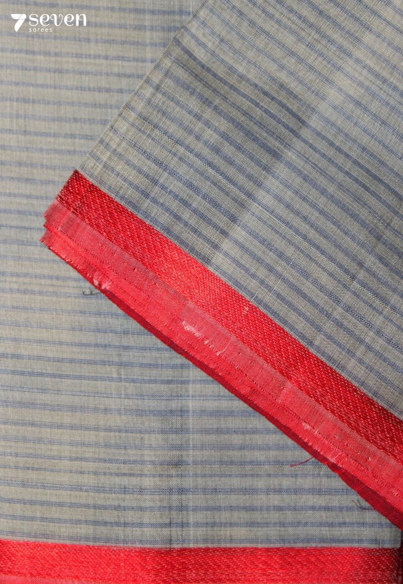 Lavira Signature Seven Handloom Blue Bangalore Pure Cotton Saree
