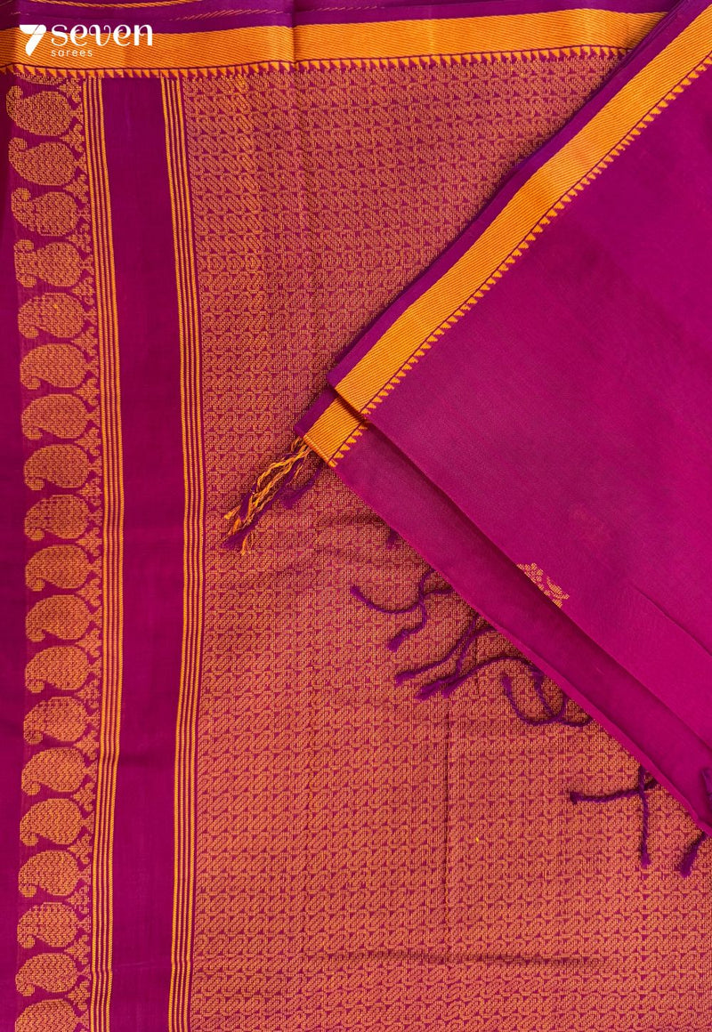 Pearl Drift Signature Seven Handloom Pink Bangalore Pure Cotton Saree