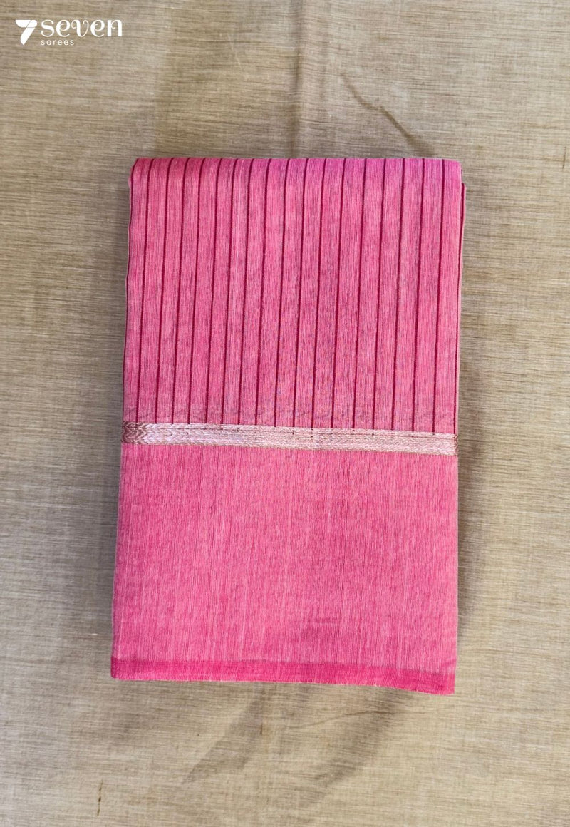 Pink Peony Signature Seven Handloom Pink Bangalore Vegan Silk Saree