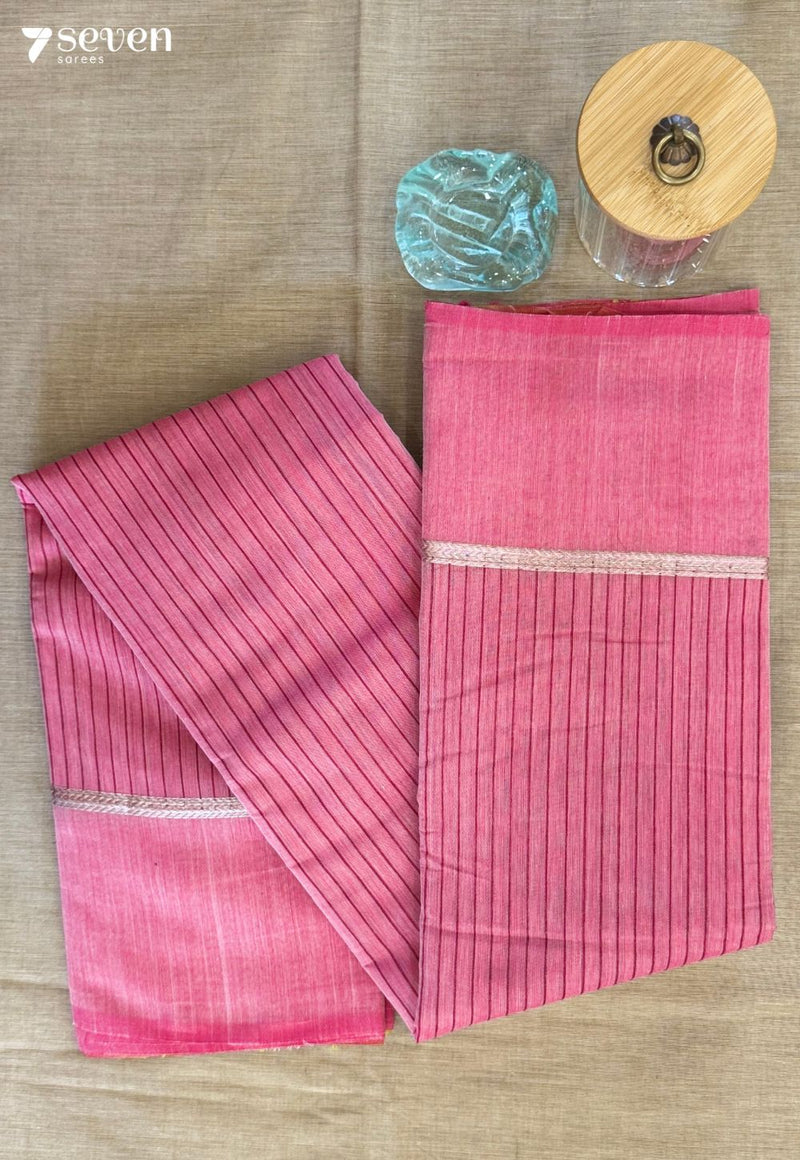 Pink Peony Signature Seven Handloom Pink Bangalore Vegan Silk Saree