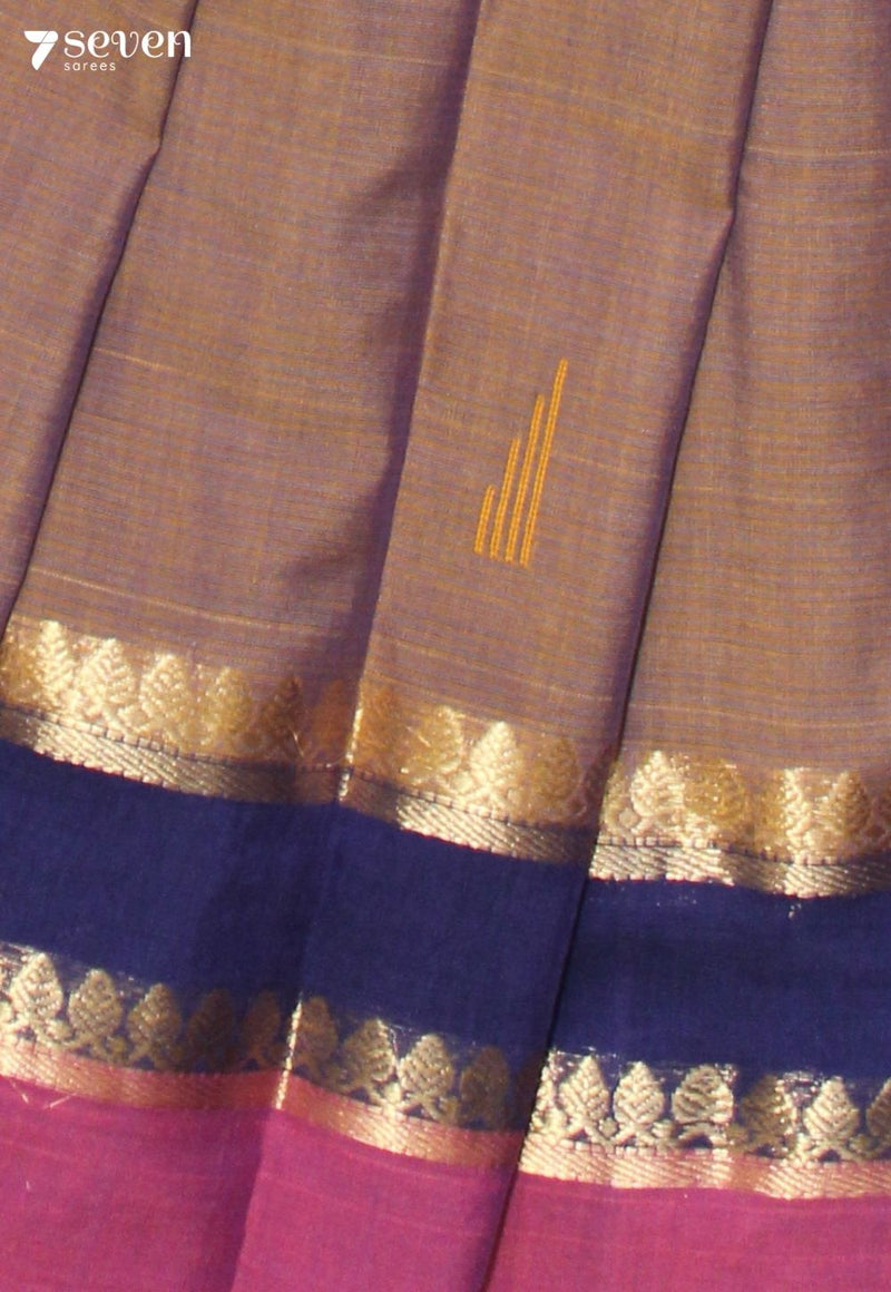 Taaruni Signature Seven Handloom Brown Bangalore Pure Cotton Saree