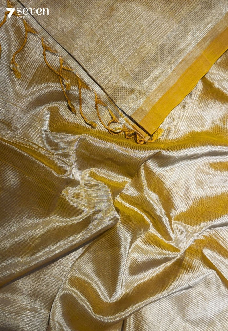 Mrinmayi Mangalagiri Handloom Yellow Vegan Silk Saree
