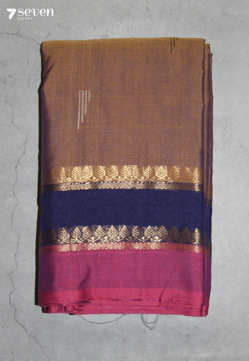 Taaruni Signature Seven Handloom Brown Bangalore Pure Cotton Saree