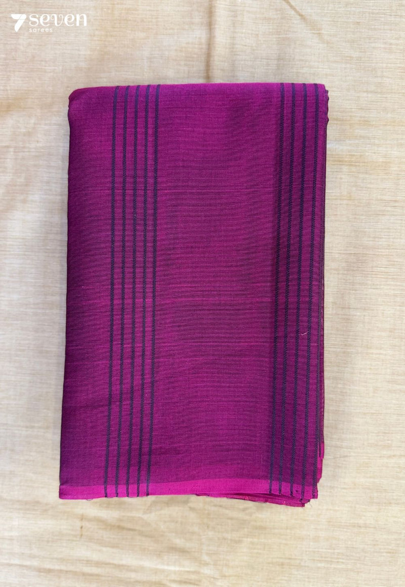 Monica Signature Seven Handloom Wine Color Bangalore Silk Cotton Saree