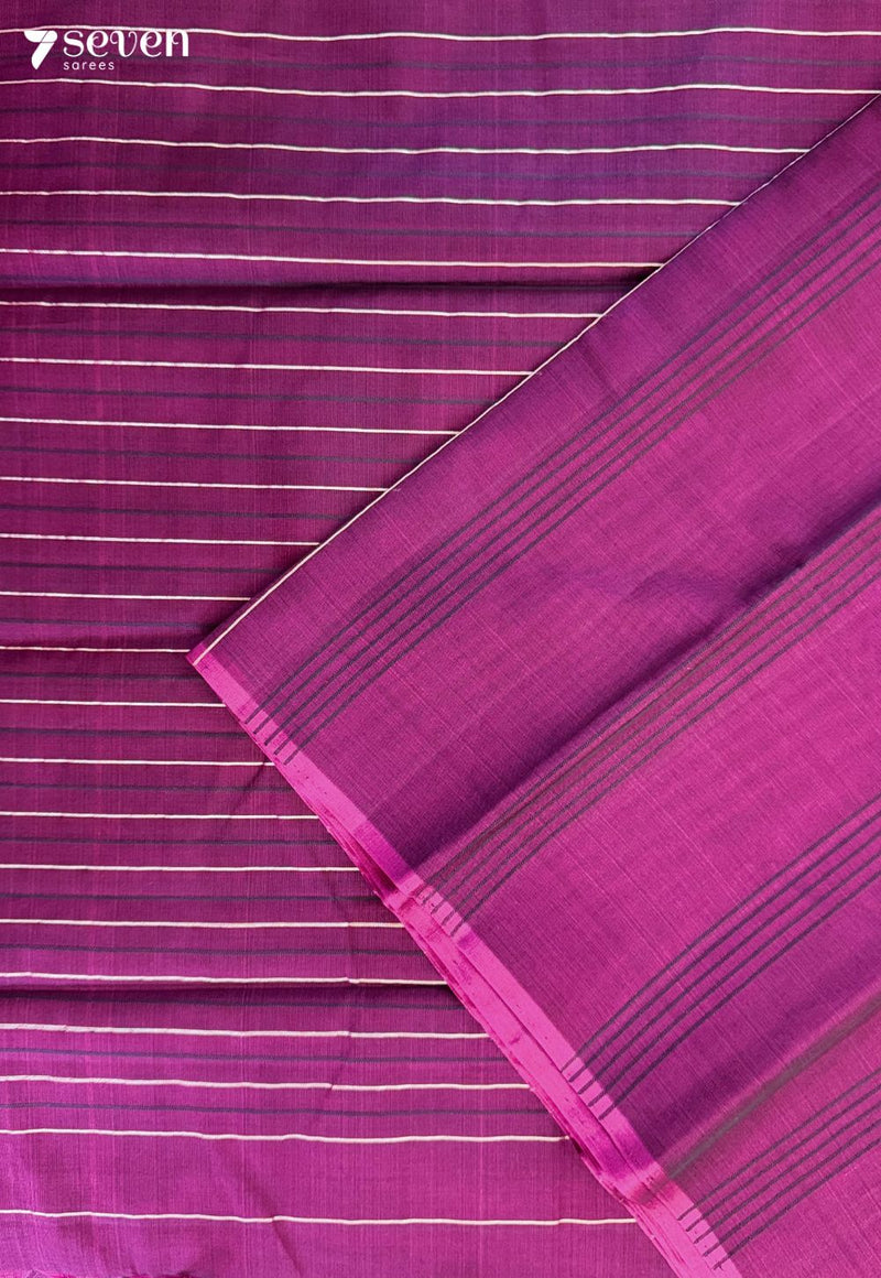 Monica Signature Seven Handloom Wine Color Bangalore Silk Cotton Saree