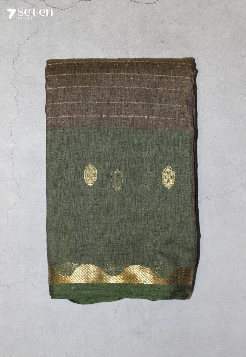 Ilamegha Signature Seven Handloom Green Bangalore Pure Cotton Saree