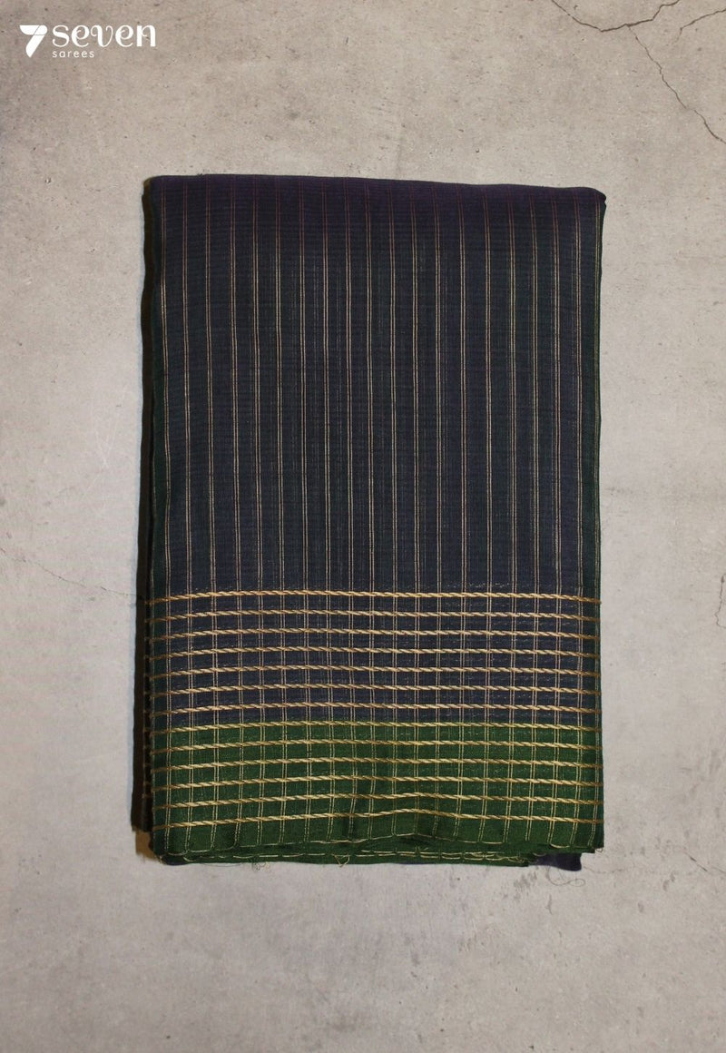 Nilanthi Signature Seven Handloom Blue Bangalore Pure Cotton Saree