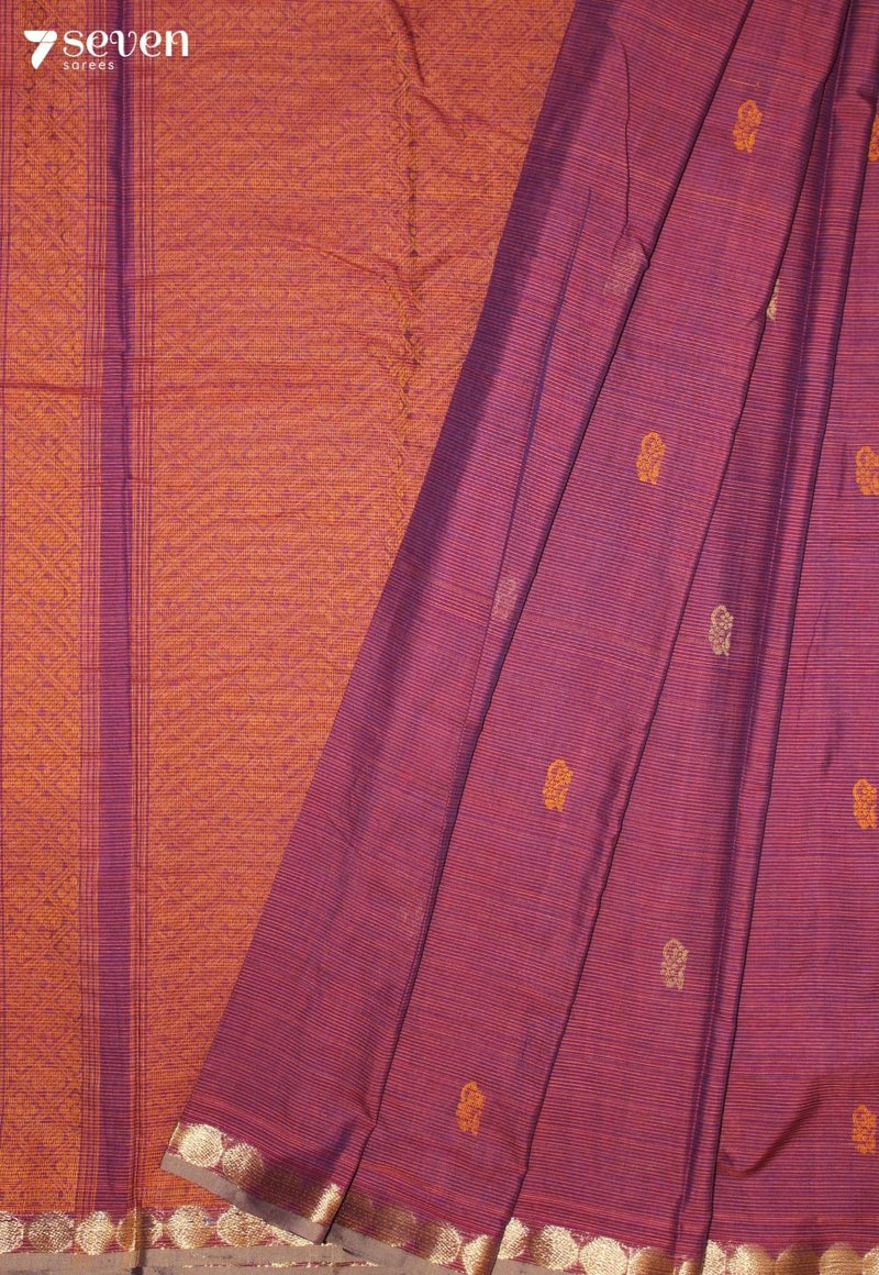 Eshara Signature Seven Handloom Red Bangalore Pure Cotton Saree