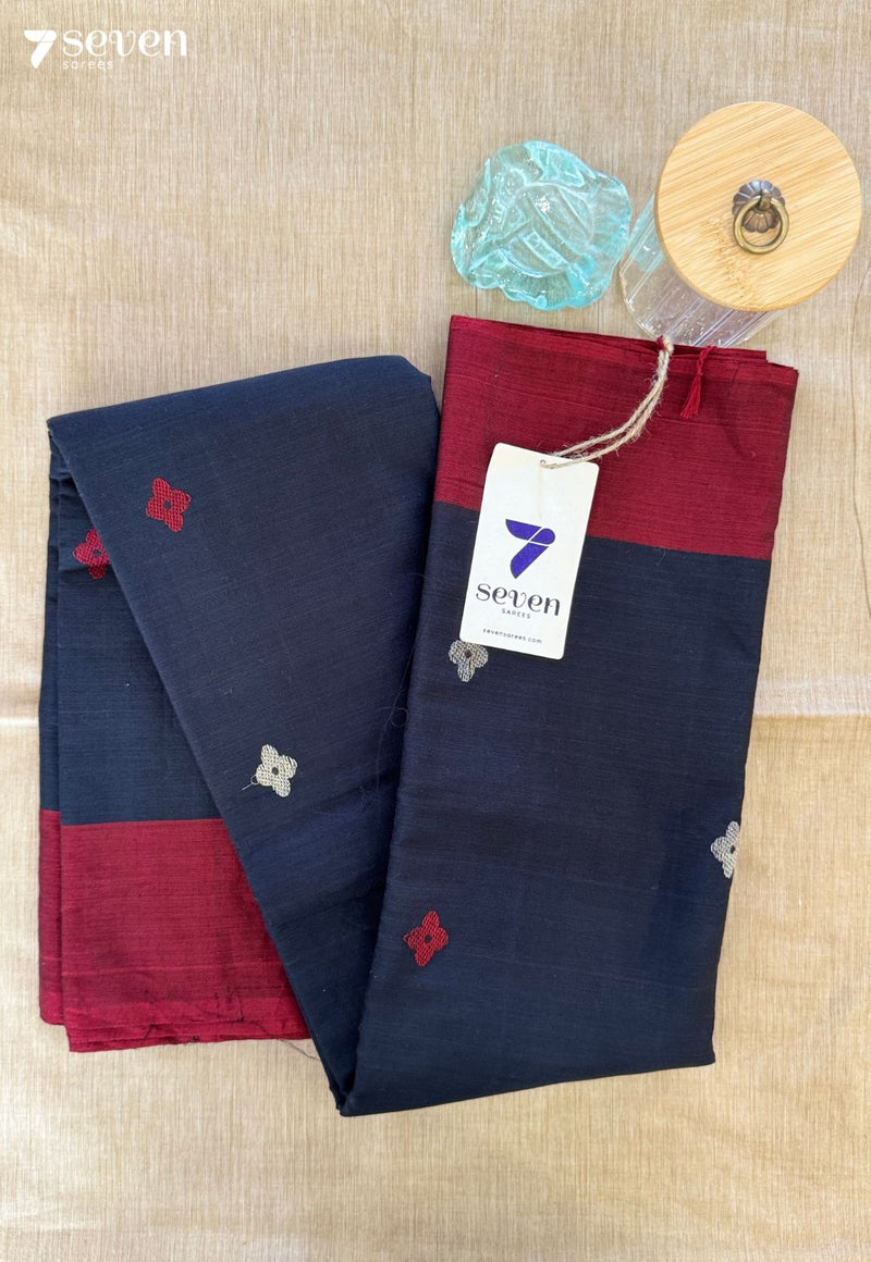 Masala Dusk Seven Handloom Black Bangalore Pure Cotton Saree