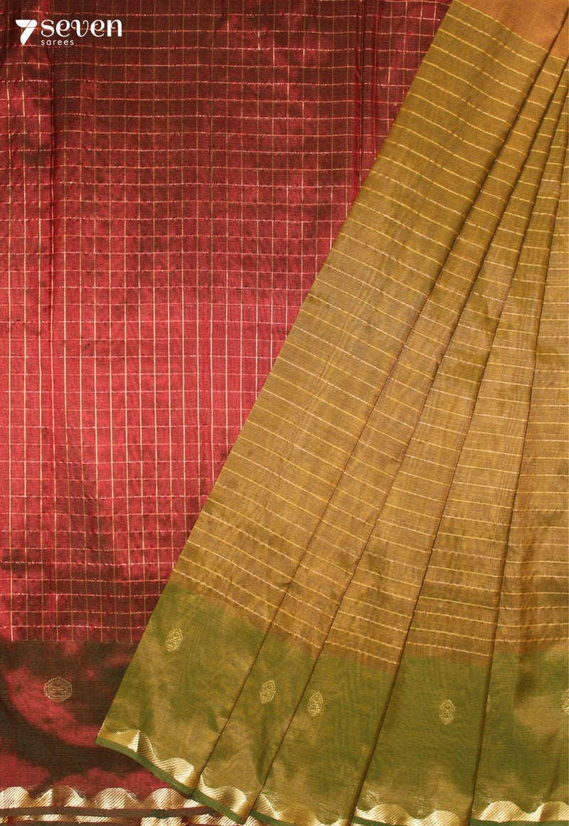 Yeshvara Signature Seven Handloom Green Bangalore Vegan Silk Saree