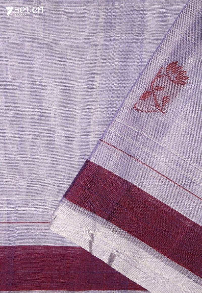 Velora Signature Seven Handloom Grey Bangalore Pure Cotton Saree