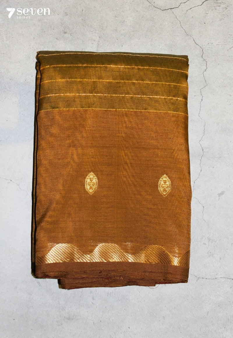 Yeshvara Signature Seven Handloom Green Bangalore Vegan Silk Saree