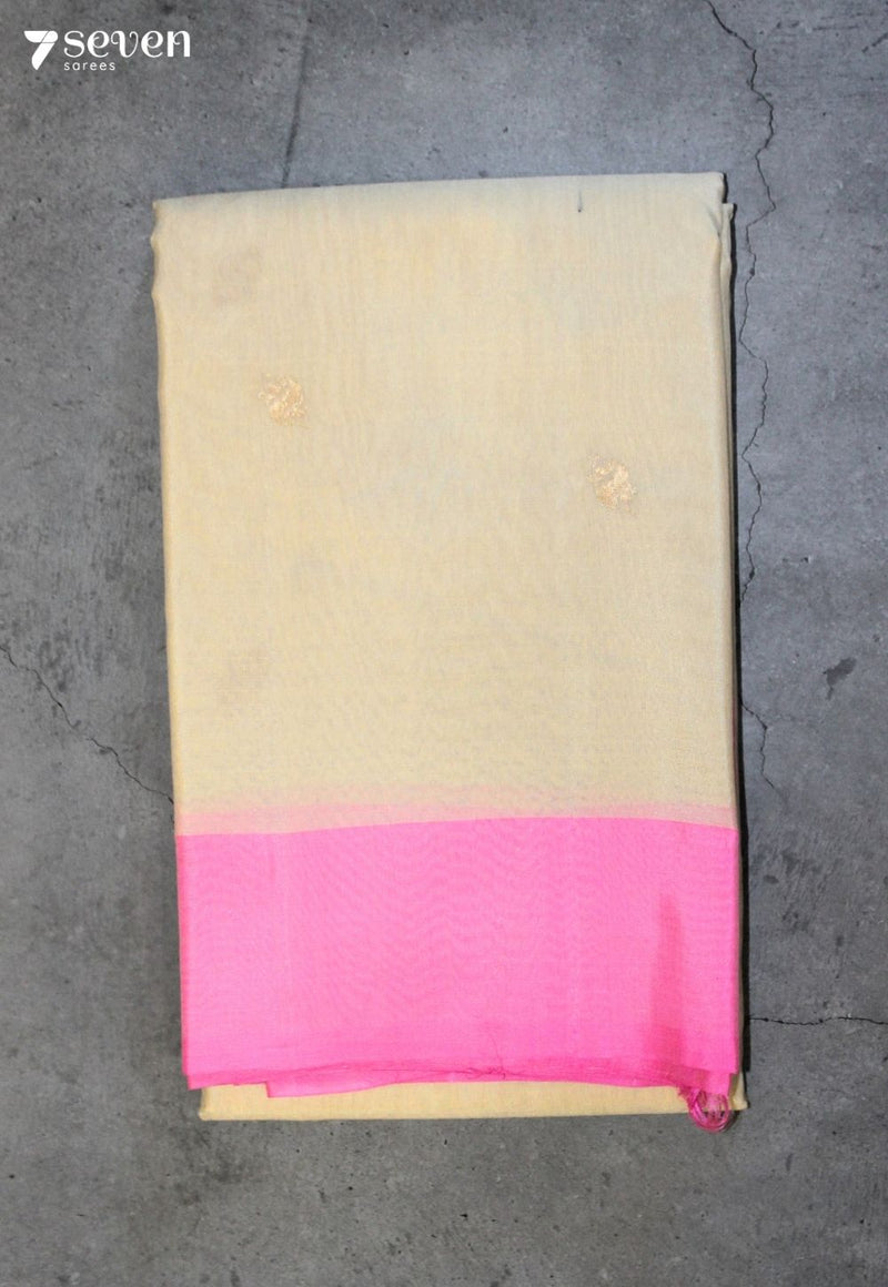 Yelisha Signature Seven Handloom Off White Bangalore Pure Silk Cotton Saree