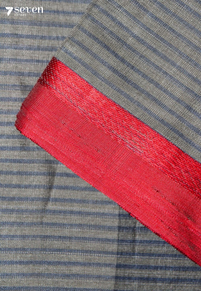 Haruni Signature Seven Handloom Blue Bangalore Pure Cotton Saree