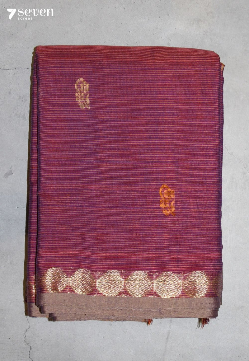 Eshara Signature Seven Handloom Red Bangalore Pure Cotton Saree