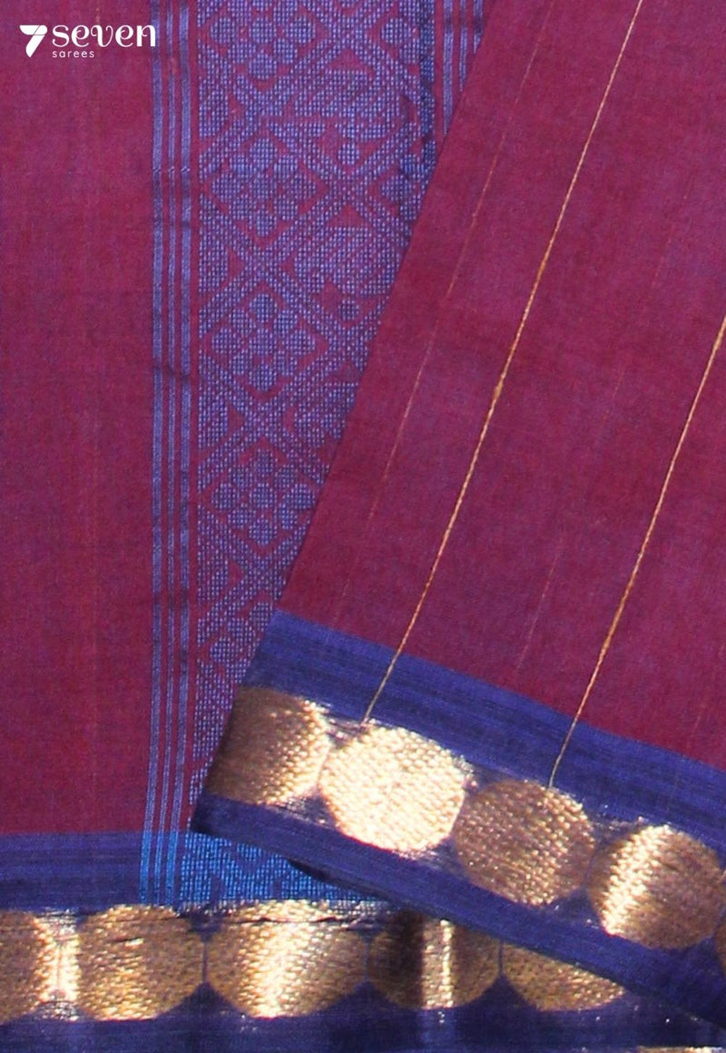Maalavi Signature Seven Handloom Pink Bangalore Pure Cotton Saree