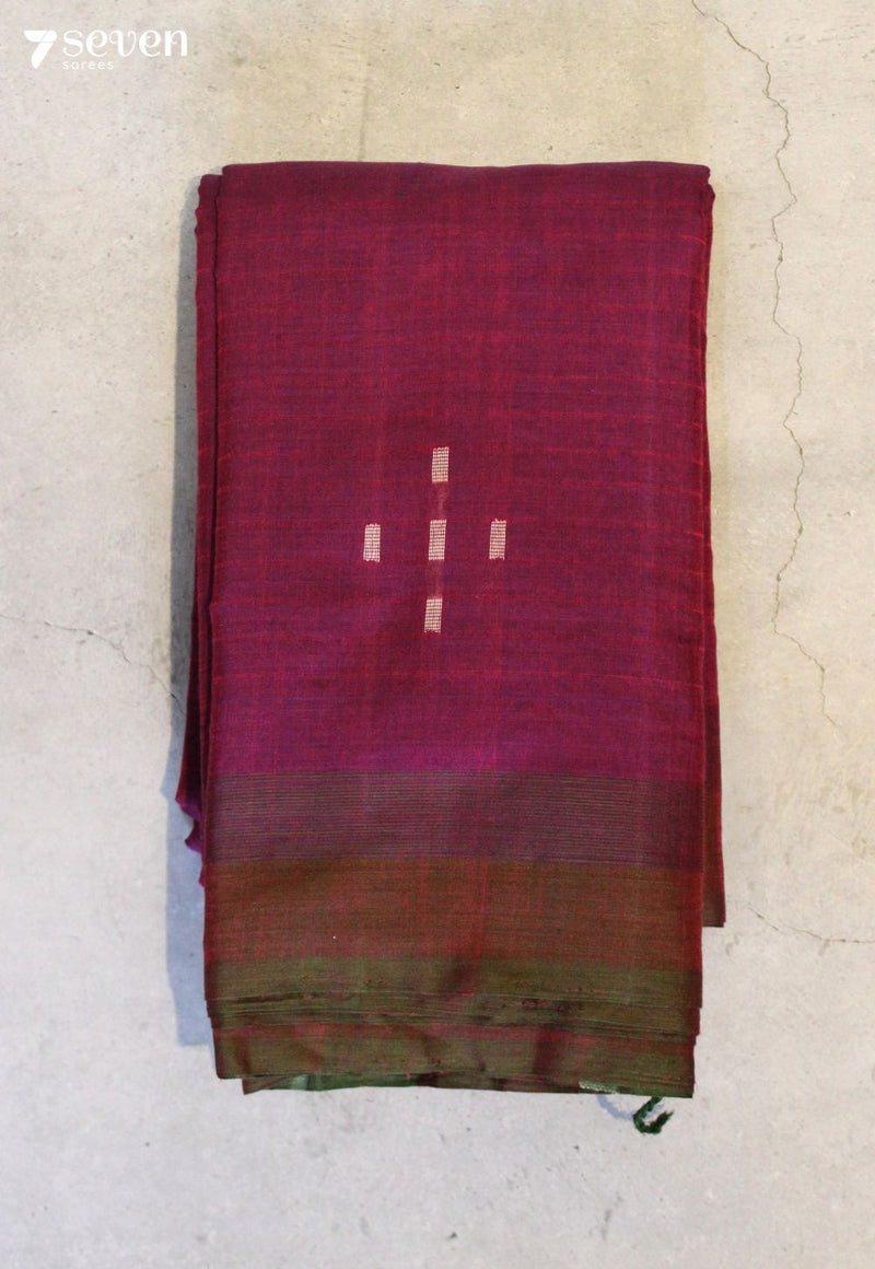 Dhanmika Signature Seven Handloom Pink Bangalore Pure Cotton Saree