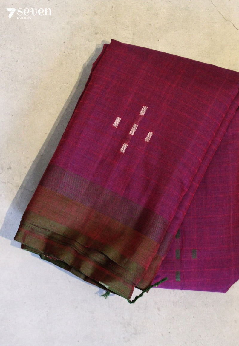 Dhanmika Signature Seven Handloom Pink Bangalore Pure Cotton Saree