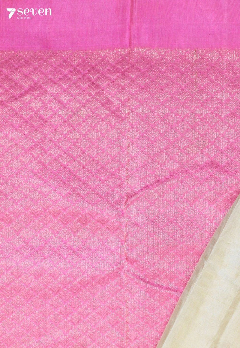 Yelisha Signature Seven Handloom Off White Bangalore Pure Silk Cotton Saree