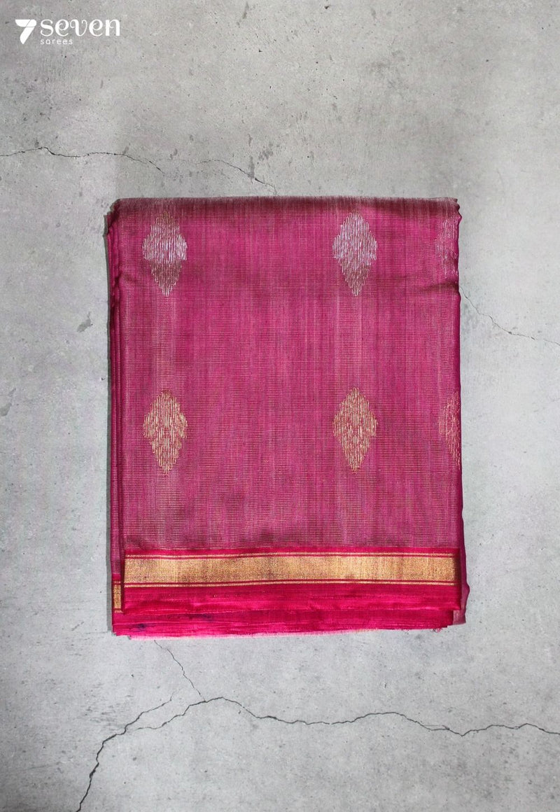 Soraya Chanderi Handloom Pink Silk Cotton Saree