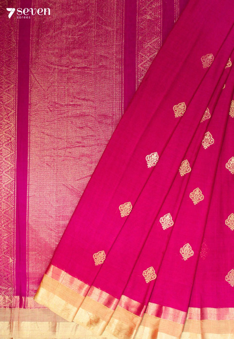 Tamrini Signature Seven Handloom Pink Bangalore Pure Cotton Saree