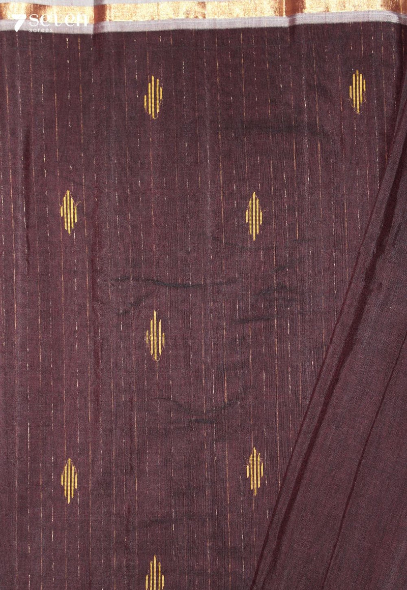 Haripriya Signature Seven Handloom Brown Bangalore Pure Cotton Saree