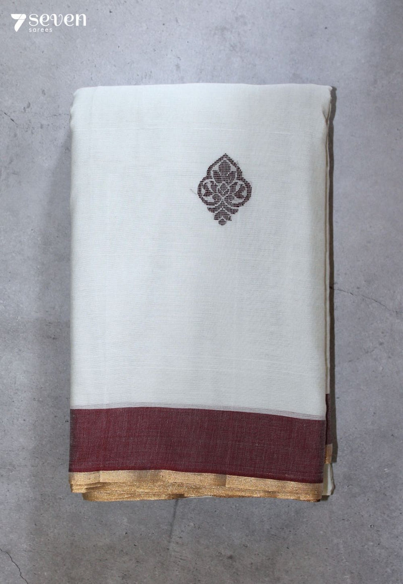 Svarini Signature Seven Handloom Light Blue Bangalore Pure Cotton Saree