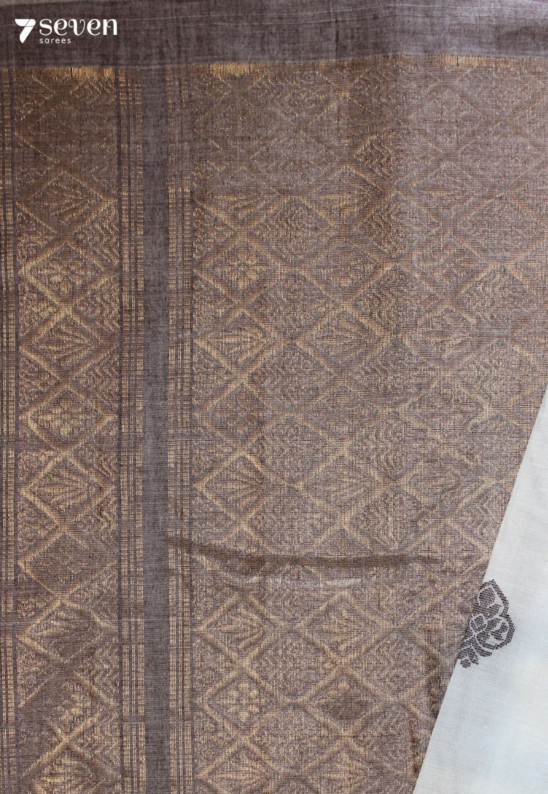 Svarini Signature Seven Handloom Light Blue Bangalore Pure Cotton Saree