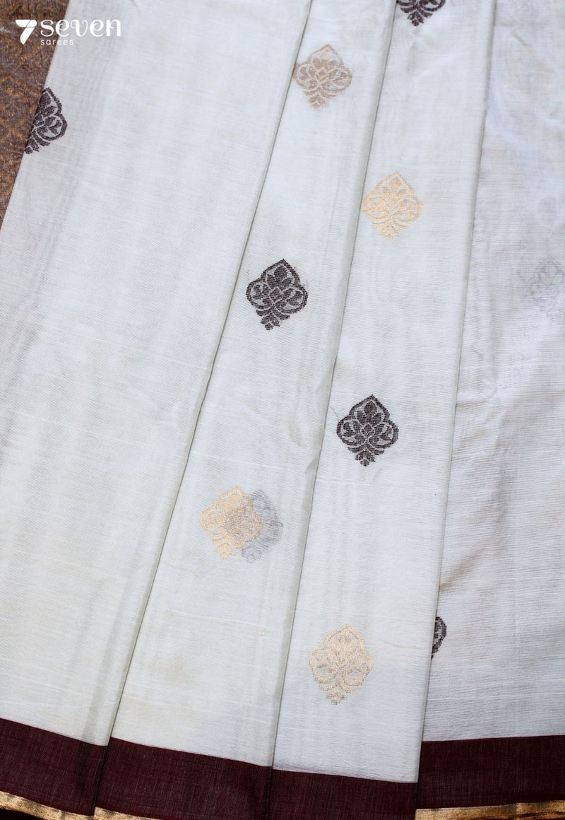 Svarini Signature Seven Handloom Light Blue Bangalore Pure Cotton Saree