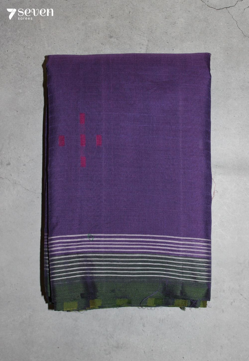 Sairumi Signature Seven Handloom Blue Bangalore Pure Cotton Saree