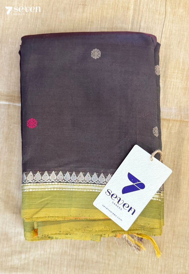 Tamarind Bronze Signature Seven Handloom Green Bangalore Vegan Silk Saree