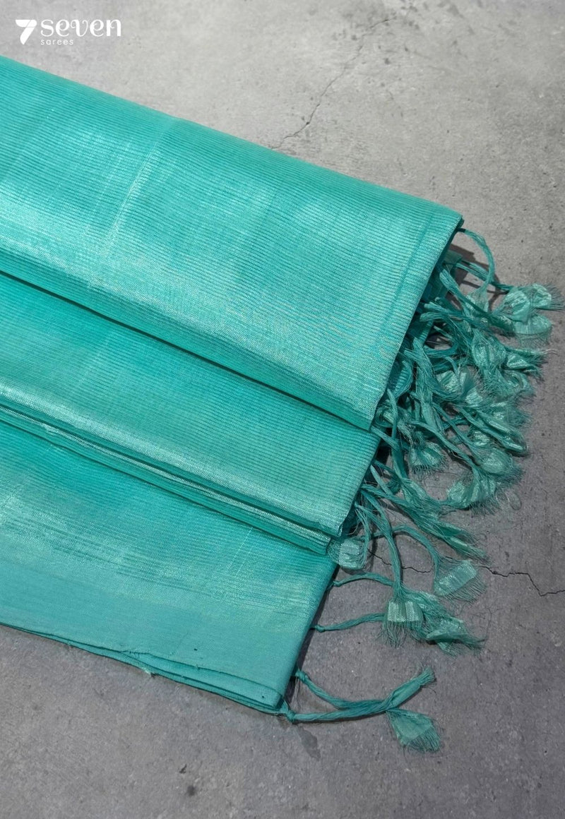 Anvishi Mangalagiri Handloom Blue Vegan Silk Saree