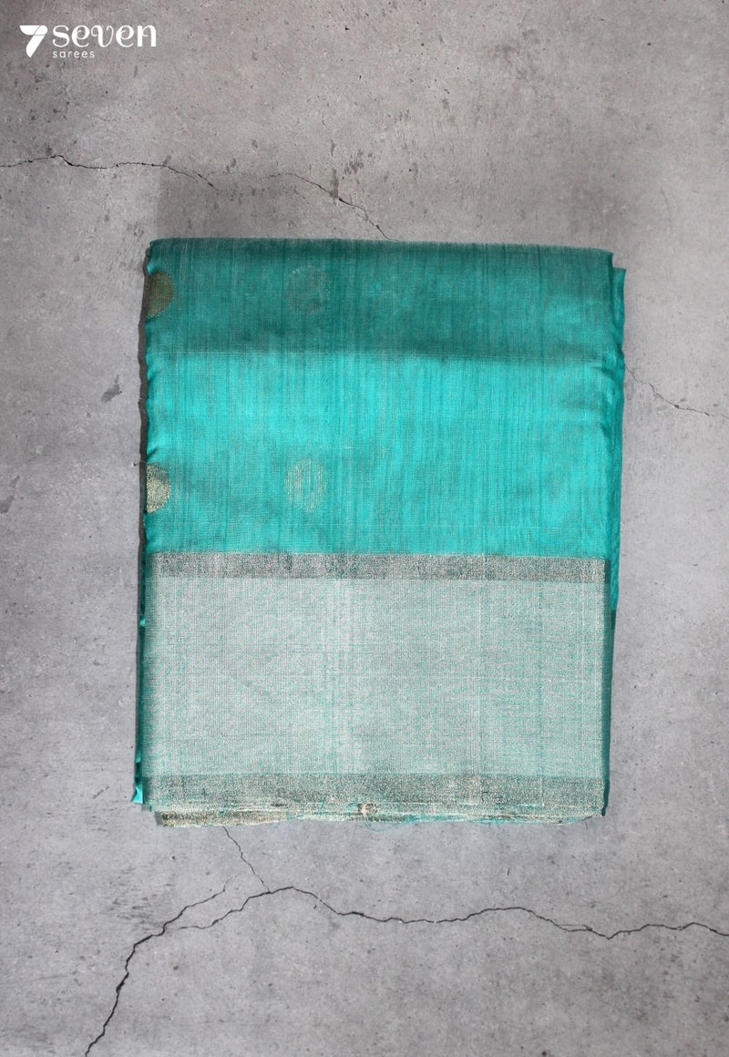 Kalusha Chanderi Handloom Blue Silk Cotton Saree