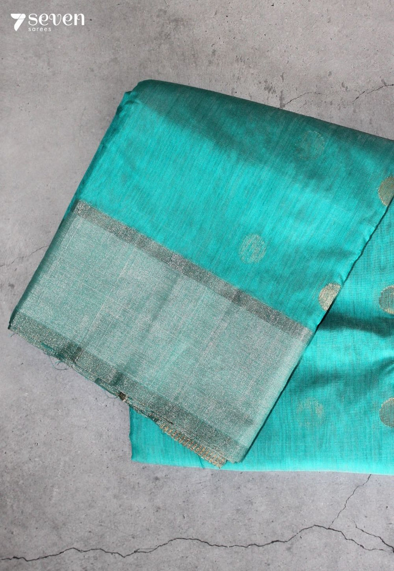 Kalusha Chanderi Handloom Blue Silk Cotton Saree