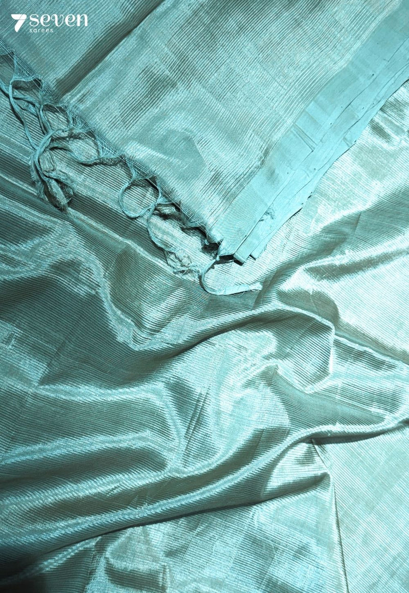 Anvishi Mangalagiri Handloom Blue Vegan Silk Saree