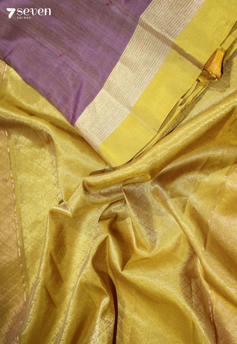 Anvaya Signature Seven Handloom Brown Bangalore Pure Silk Cotton Saree