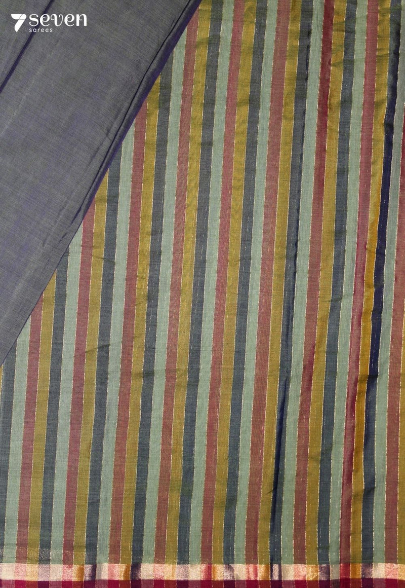 Veyvani Signature Seven Handloom Green Bangalore Pure Cotton Saree