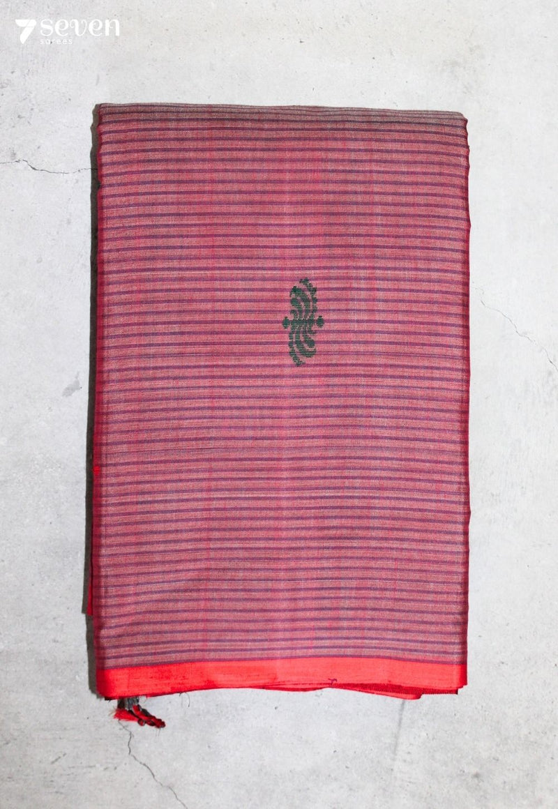 Velmira Signature Seven Handloom Pink Bangalore Pure Cotton Saree