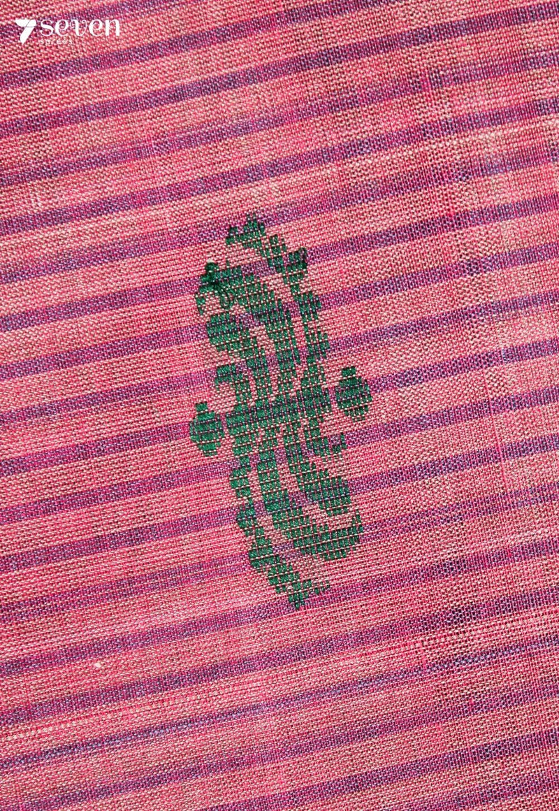 Velmira Signature Seven Handloom Pink Bangalore Pure Cotton Saree
