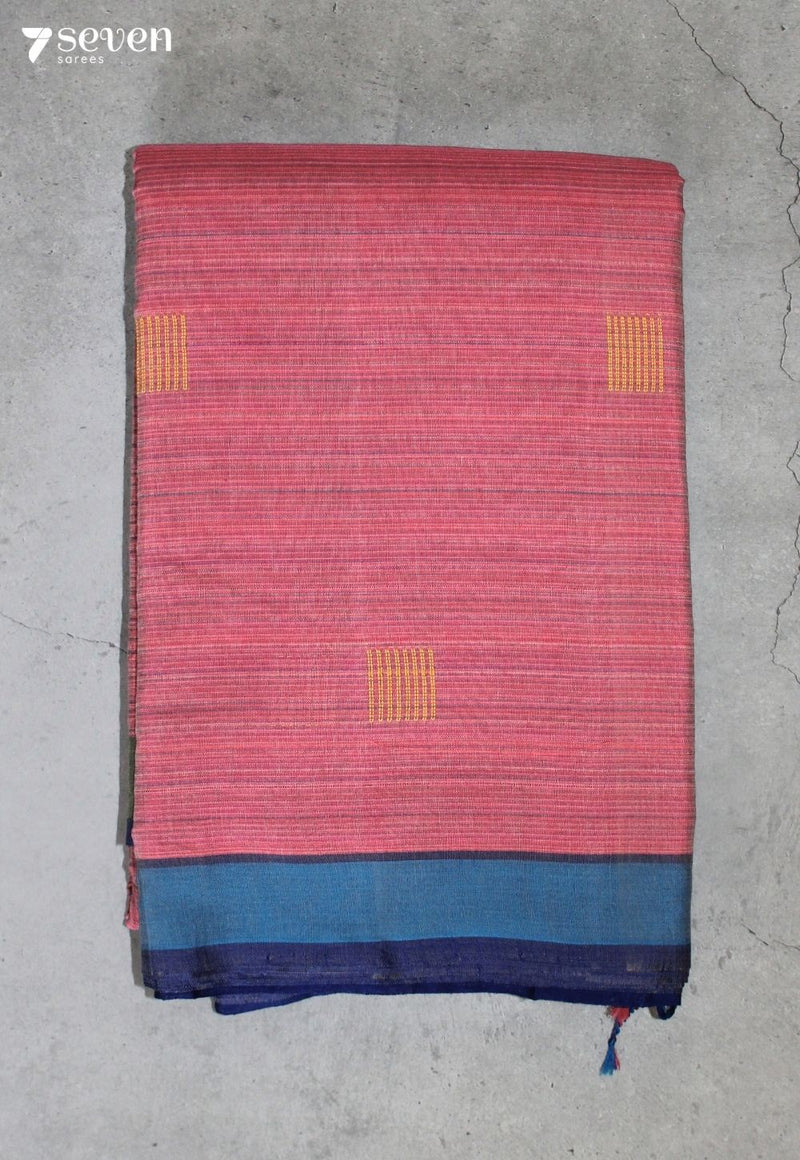 Maithrini Signature Seven Handloom Pink Bangalore Pure Cotton Saree