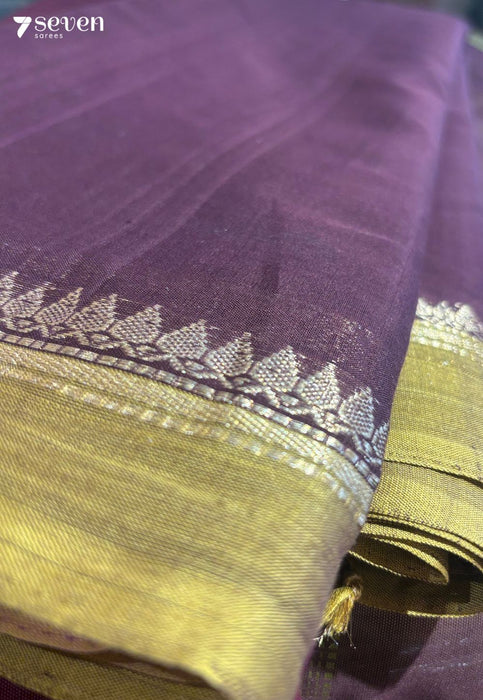 Ira Signature Seven Handloom Dark Brown Bangalore Pure Cotton Saree