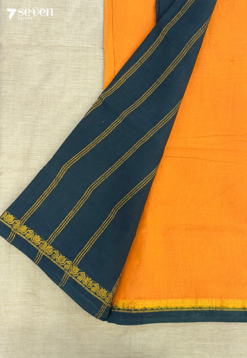 Manoranjitham Madurai Yellow Handmade Pure Cotton Sungudi Saree