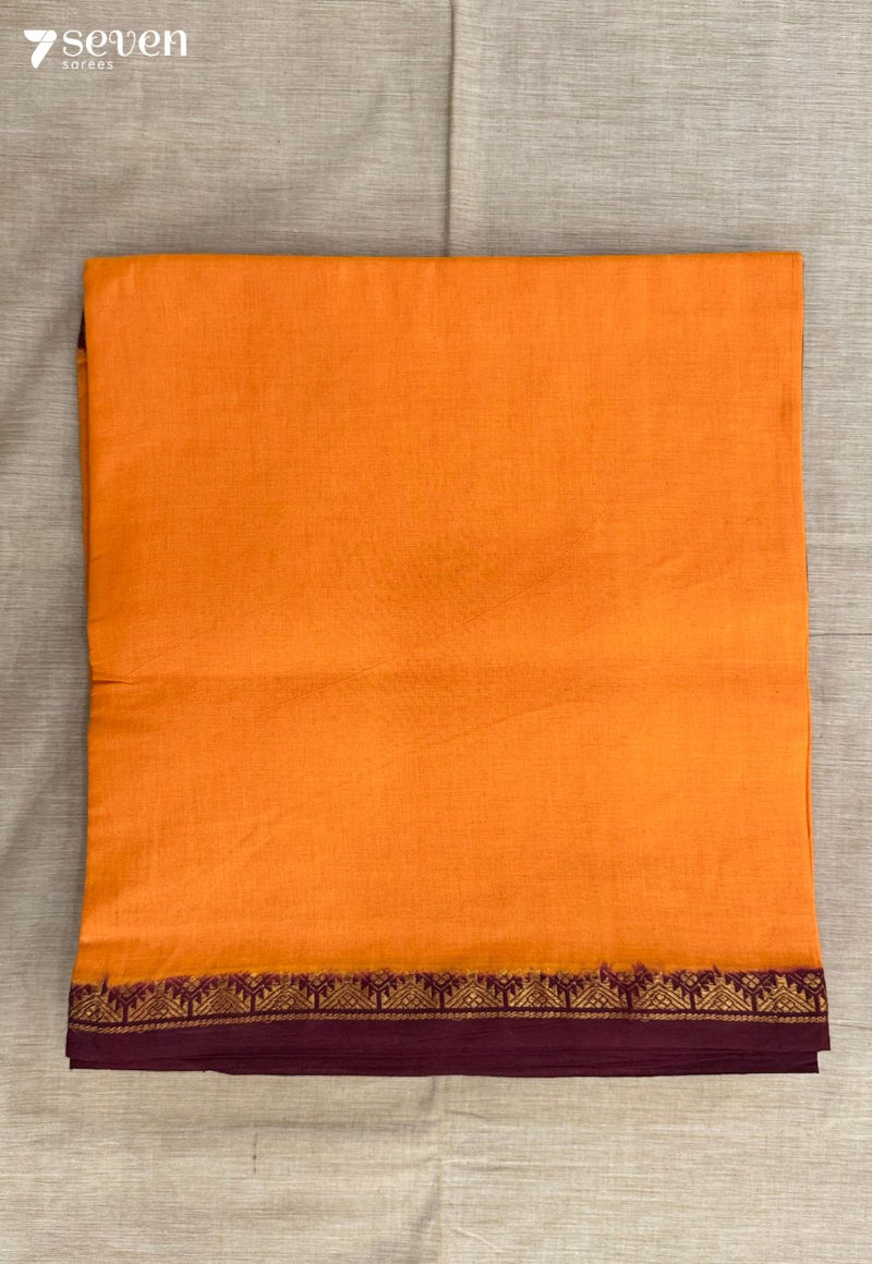 Pavazhamalli Madurai Yellow Handmade Pure Cotton Sungudi Saree