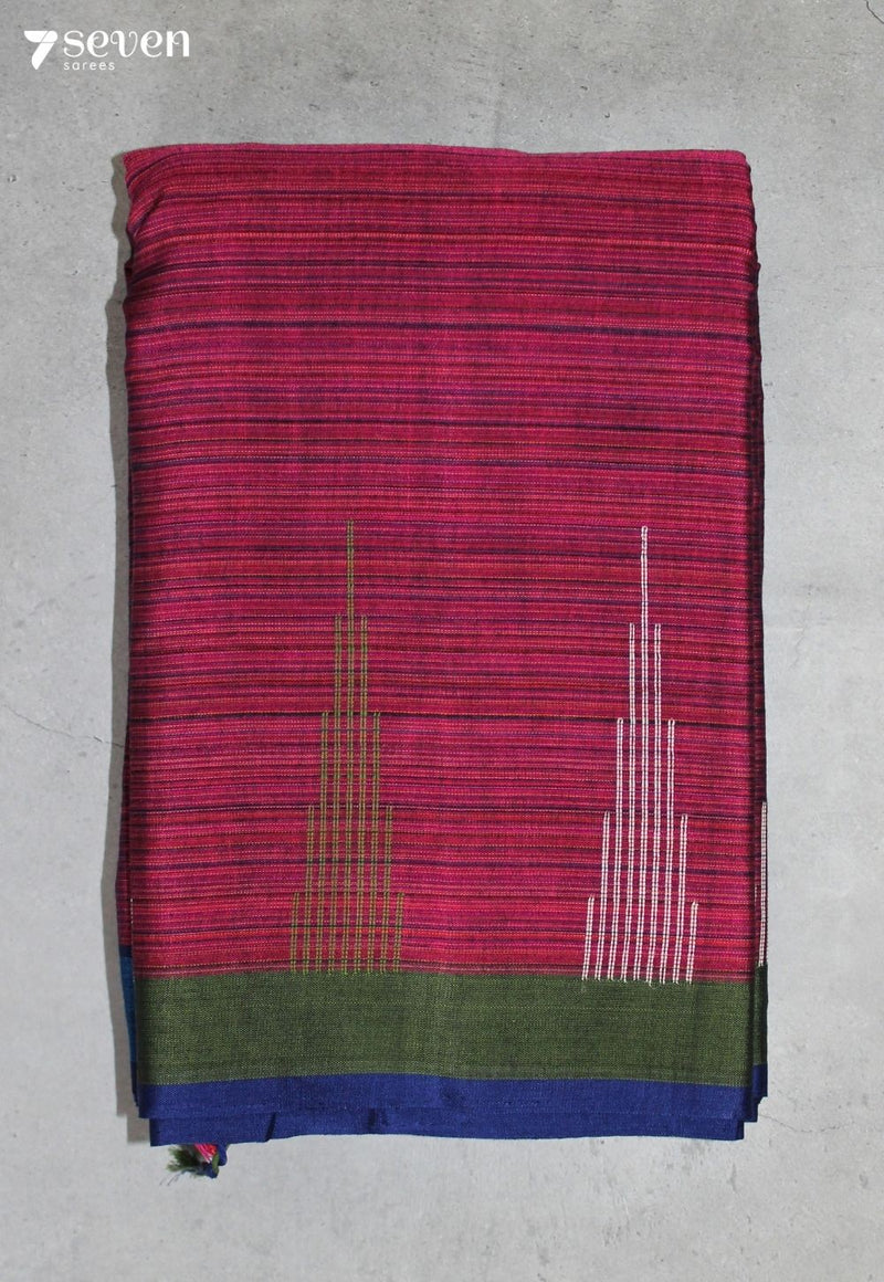 Nairaya Signature Seven Handloom Pink Bangalore Pure Cotton Saree